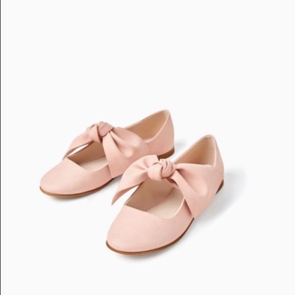 Zara | Girl’s Pink Flats With Bow